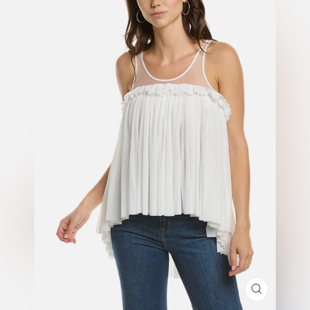 GRACIA Frill Tank Top, Size S